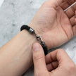 Crochet Beaded Bracelet - Black Opaque