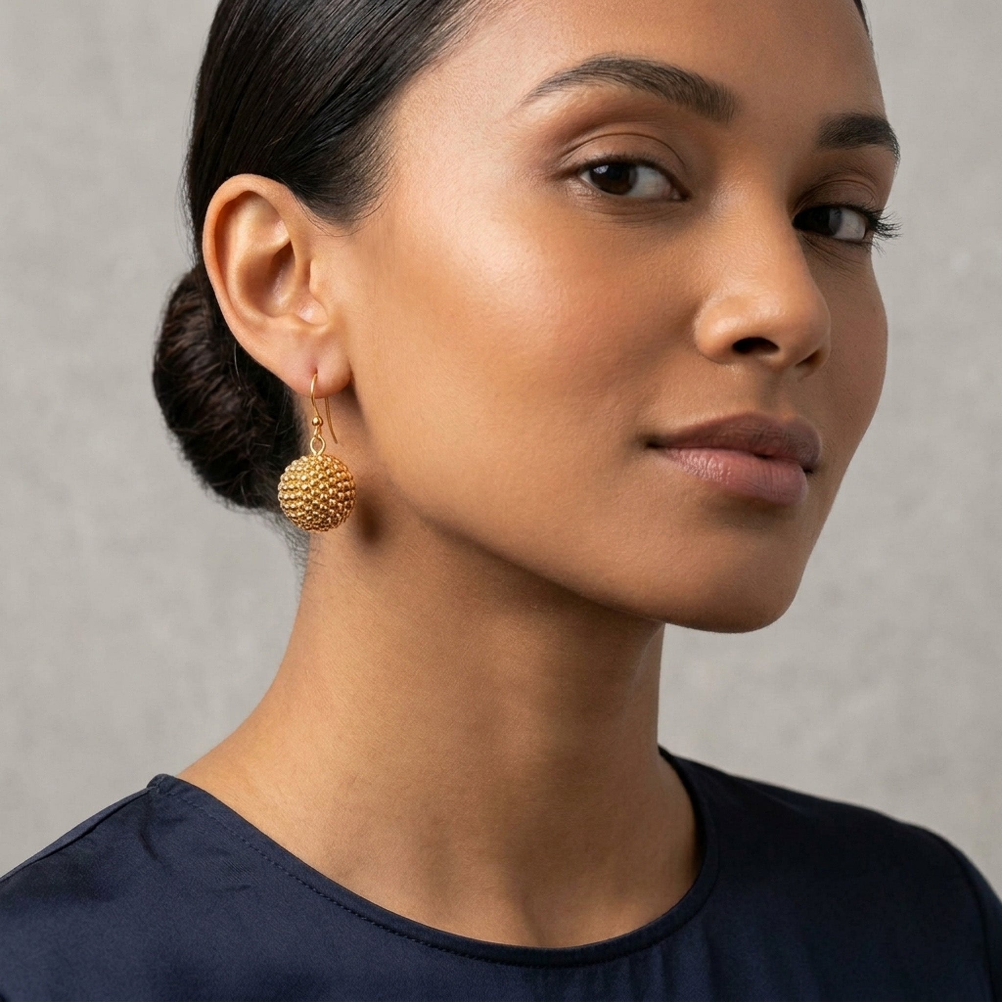 Beaded Earrings - Galvanized Gold