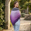 Deep Lavender - Crochet Triangle Ombre Scarf