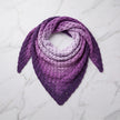 Deep Lavender - Crochet Triangle Ombre Scarf