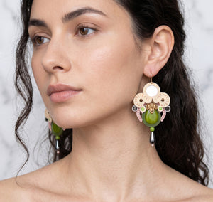 Soutache Art Deco Statement Earrings