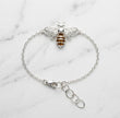 Sterling Silver & Baltic Amber Bee Bracelet