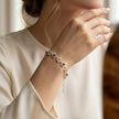 Sterling Silver & Baltic Amber Daisy Flower Bracelet