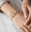 Sterling Silver & Baltic Amber Poppy Flower Bracelet