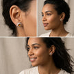 Sterling Silver & Baltic Amber Sun Earrings