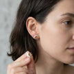 Sterling Silver & Baltic Amber Sun Earrings