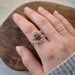 Sterling Silver & Baltic Amber Jonquil Flower Ring