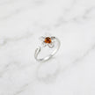 Sterling Silver & Baltic Amber Daisy Flower Ring