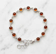 Sterling Silver & Baltic Amber Round Bracelet