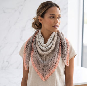 Sunset Fade - Crochet Triangle Ombre Scarf