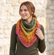 True Autumn - Crochet Triangle Ombre Scarf